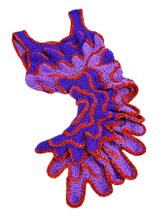 Sweet Violet Crochet Blouse Top