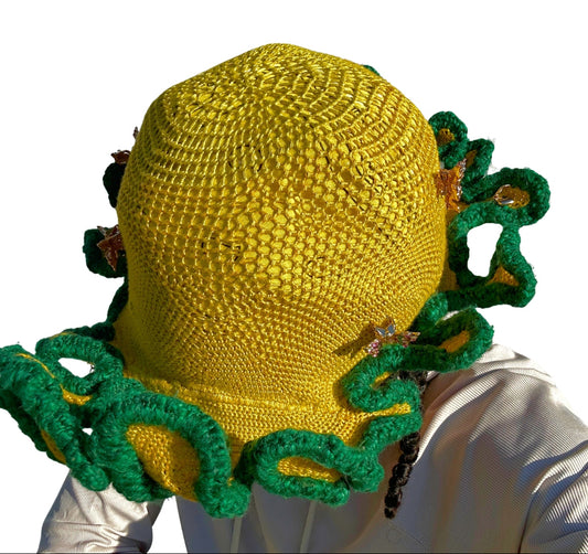 Large Cotton Crochet Snapback Skullcap