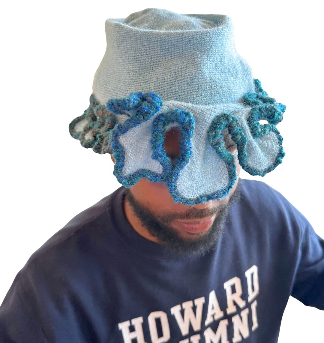 Mohair/silk Snapback Skullcap