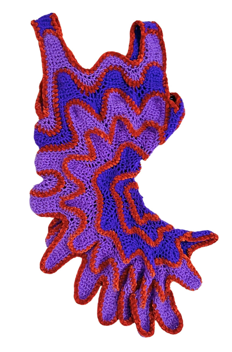 Sweet Violet Crochet Blouse Top