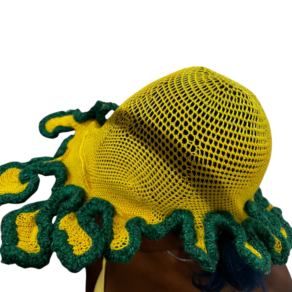 Large Cotton Mesh Crochet Snapback Skullcap