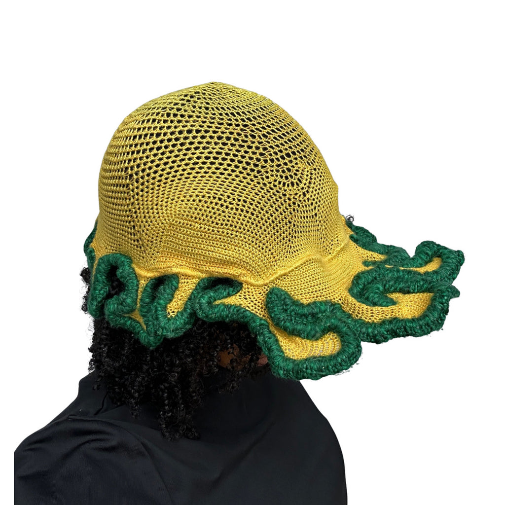Large Cotton Mesh Crochet Snapback Skullcap