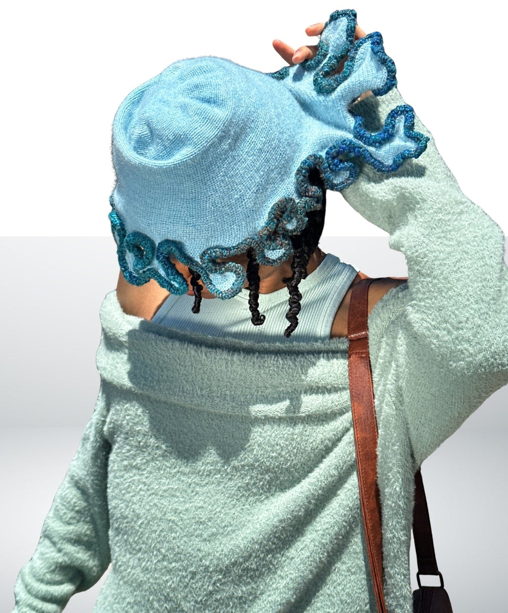 Mohair/silk Snapback Skullcap