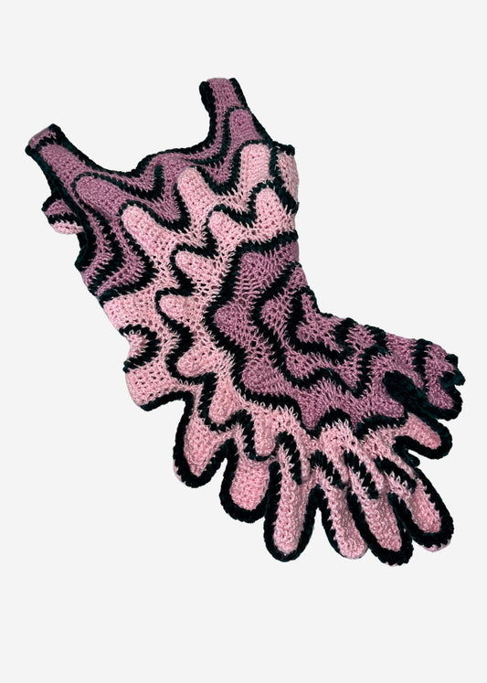Pink Rose Crochet Top