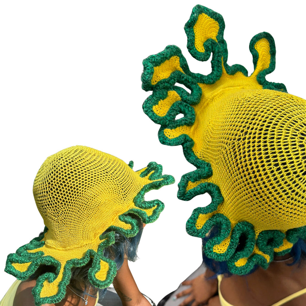 Large Cotton Mesh Crochet Snapback Skullcap