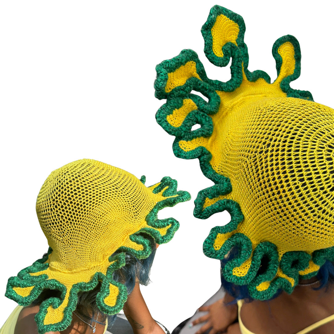 Large Cotton Mesh Crochet Snapback Skullcap