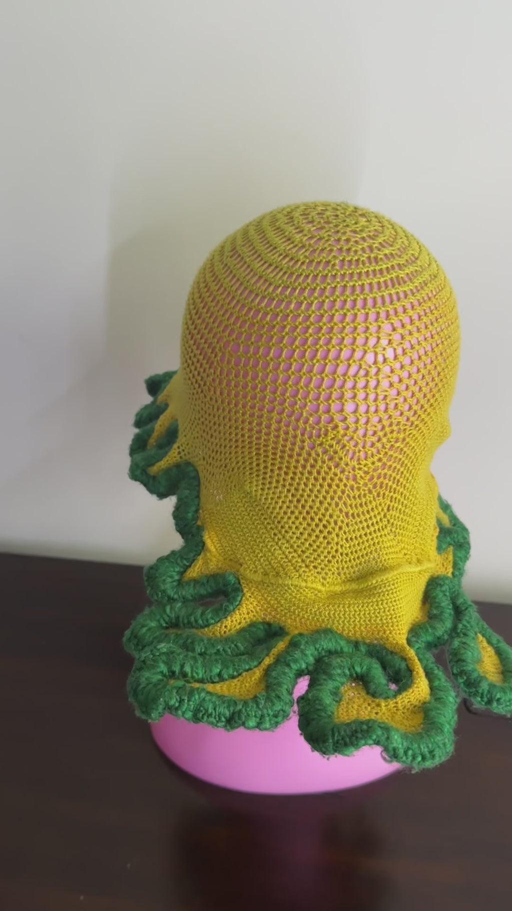 Large Cotton Mesh Crochet Snapback Skullcap